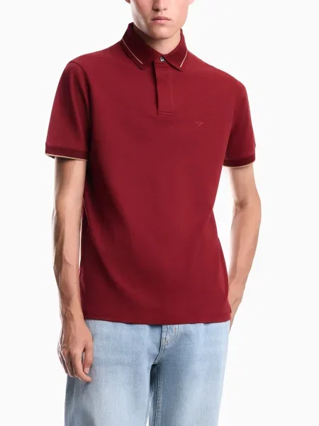 Поло Emporio Armani бордовий