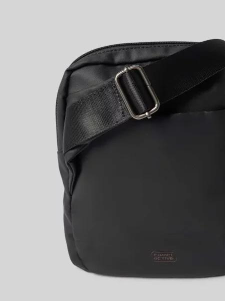 Crossbody bag z nadrukiem z napisem model EXPLORE' Camel Active czarna