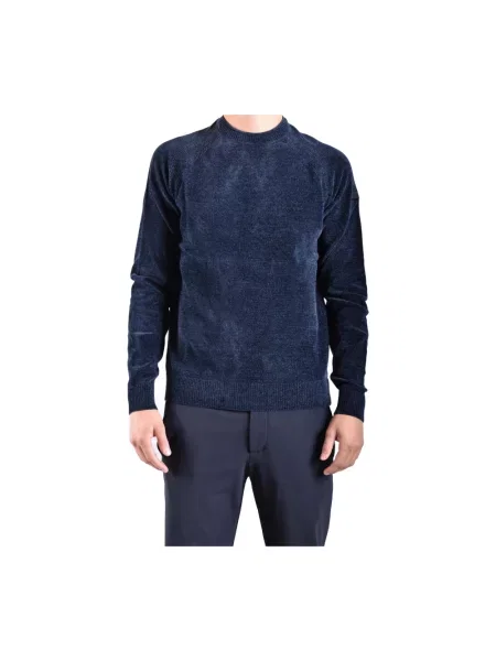 Dzianinowy sweter Rrd niebieski