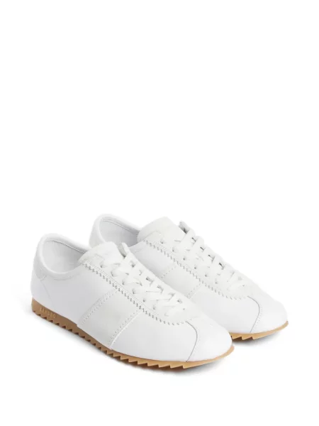Sneakerși Sandro din piele de căprioară alb