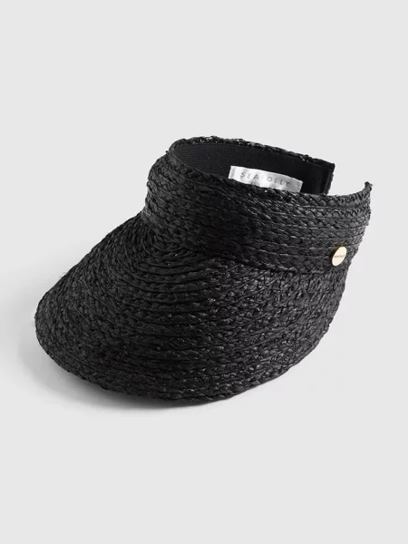 Seafolly női siltes sapka Raffia Visor fekete
