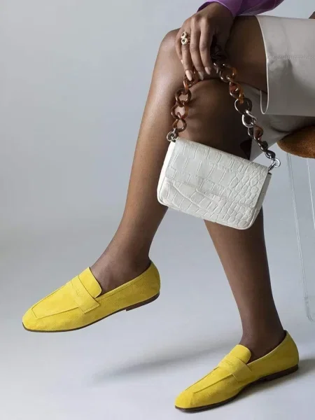 Pantofi loafer Sophique galben