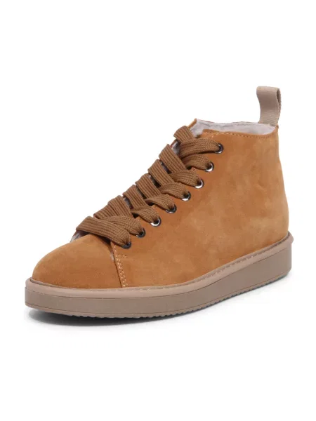 Sneakersy Panchic zamszowe brązowe