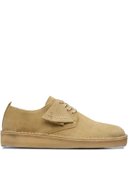 Pantofi derby Clarks din piele de căprioară maro