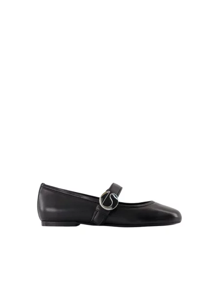 Coperni baleriny skórzane Ballerina Belt Flat czarny