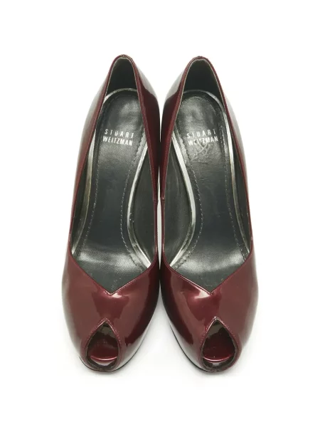 Bőr körömcipő Stuart Weitzman piros