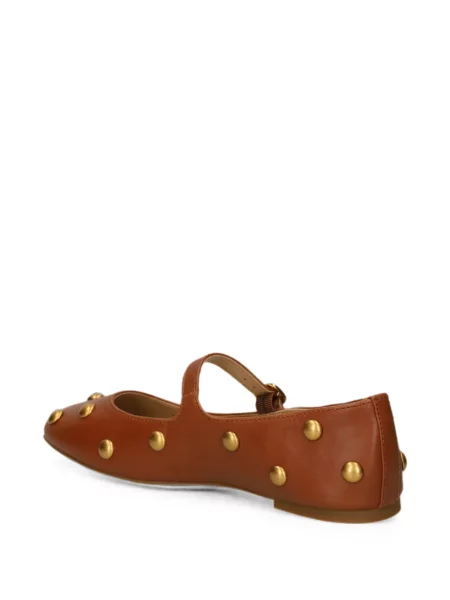 Balerini Michael Michael Kors din piele cu model floral maro
