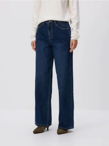 Reserved Широкі джинси темно-синій сині