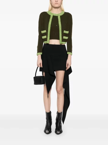 Krátký top Chanel Pre-owned zelený
