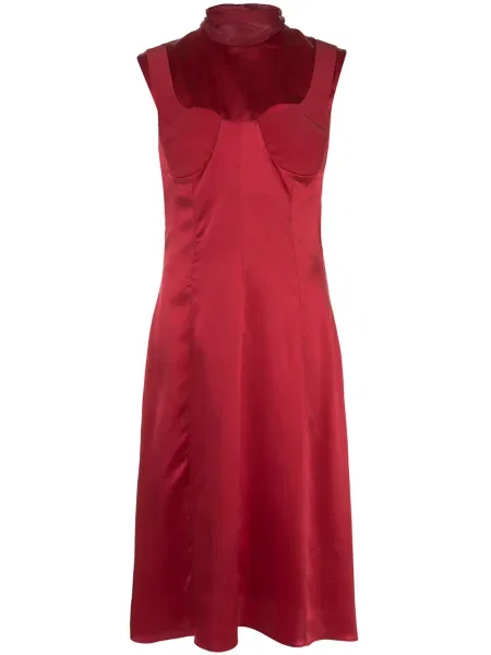 Rochie Delada de mătase de costum roșu
