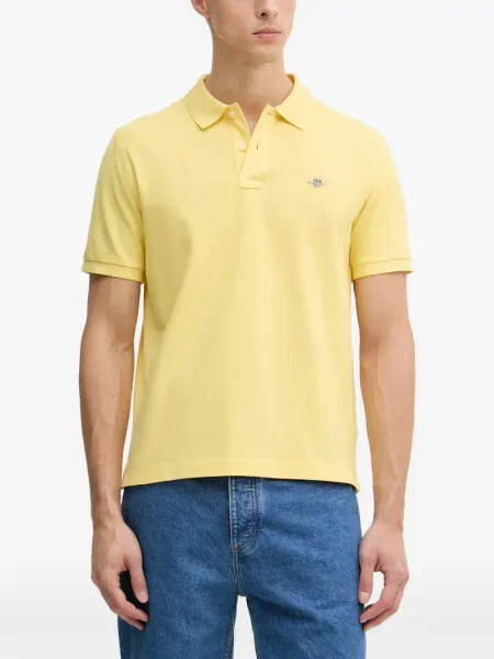 Tricou polo Gant cu broderie galben