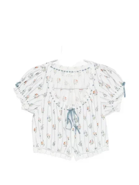 Bluză Dôen cu model floral cu imagine alb
