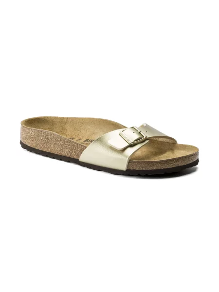 Birkenstock Madrid Birko-Flor Gold Regular Fit Kobiety Sandały Birkenstock Size: żółty