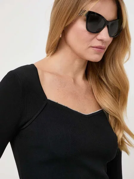 Блуза с дълги ръкави MICHAEL Michael Kors черно