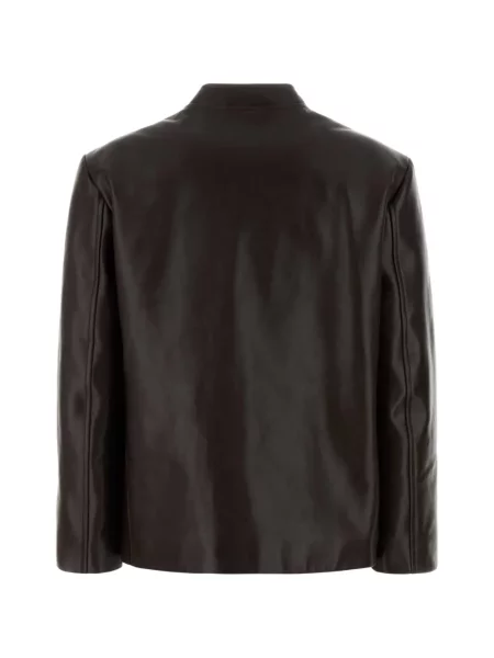 Geanta de piele Jil Sander maro