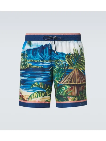 Slip de baie Dolce&gabbana cu imagine albastru
