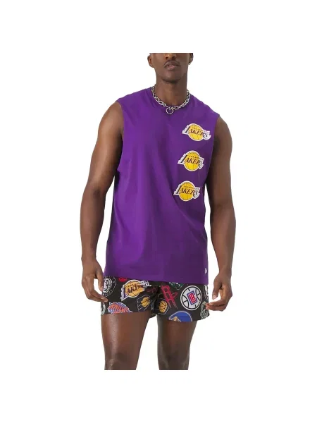 Nowy T-Shirt Bez Rękawów Nba Loslak Trpwhi Era Dorosłych fioletowa