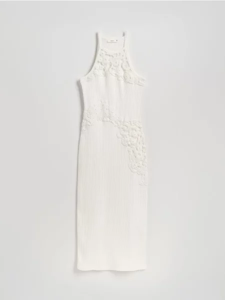 Reserved sukienka maxi biały