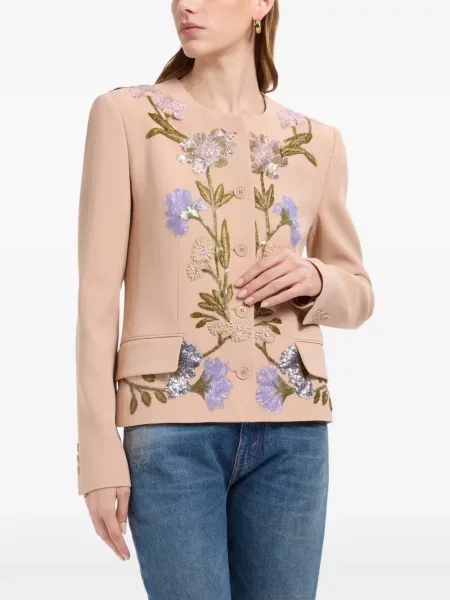 Geacă Elie Saab cu paiete cu model floral