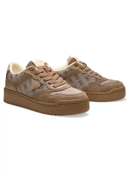 Sneakerși Guess maro