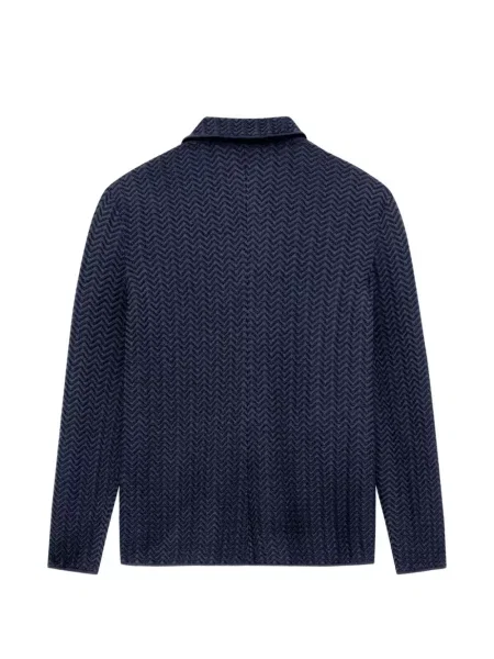 Geacă Giorgio Armani tricotate albastru