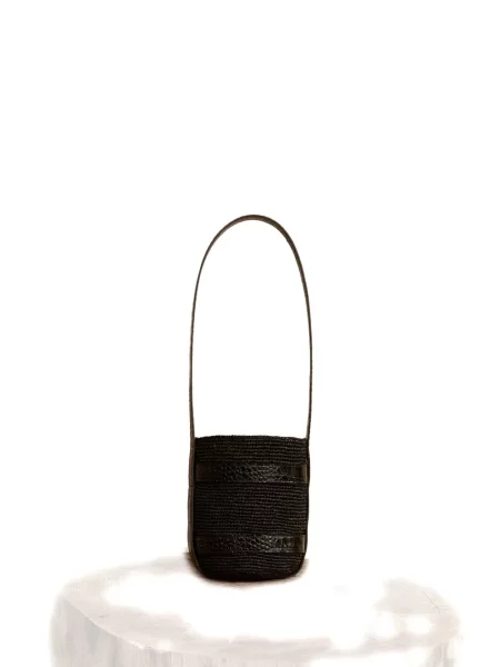 Geanta de piele Manebi din piele negru
