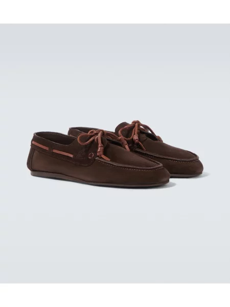 Pantofi loafer Ancient Greek Sandals din piele de căprioară maro