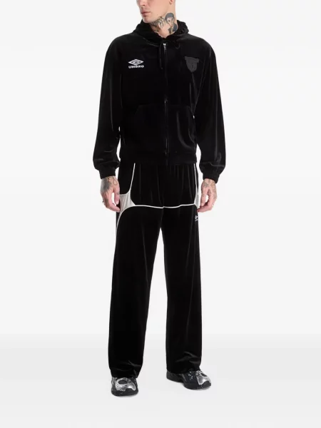 Hanorac cu glugă Umbro de catifea negru