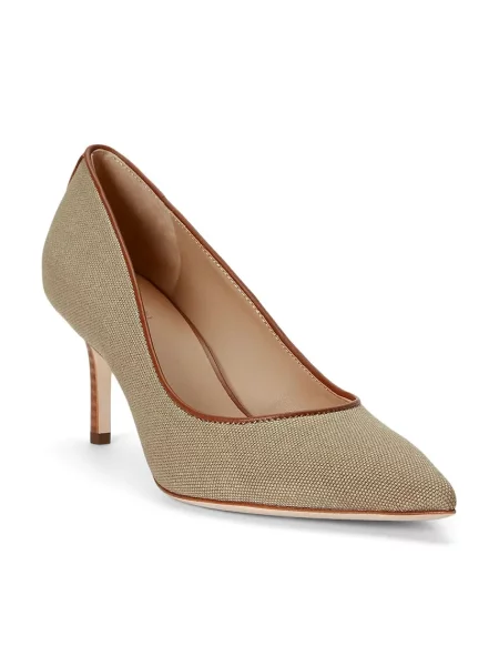 Pantofi cu toc Lauren Ralph Lauren din piele bej