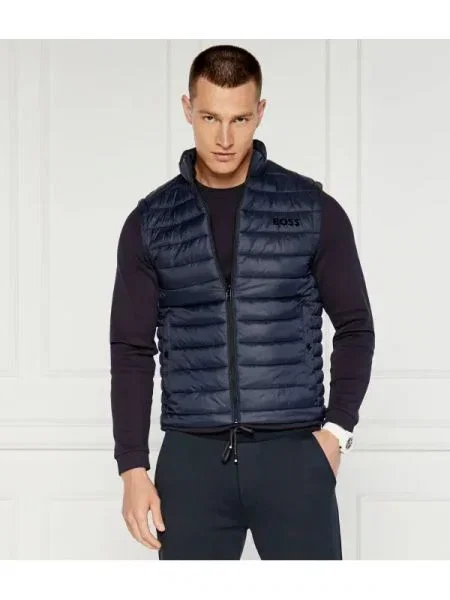 BOSS BLACK szteppelt mellény calano fekete
