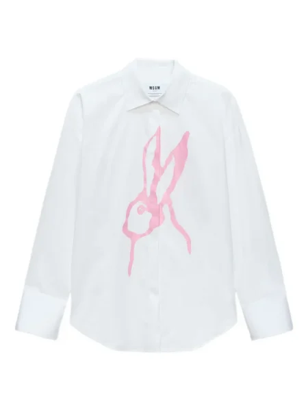 Cămașă Msgm cu imagine alb