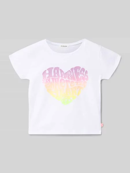 Damski t-shirt o kroju regular fit z nadrukiem z napisem Billieblush biała