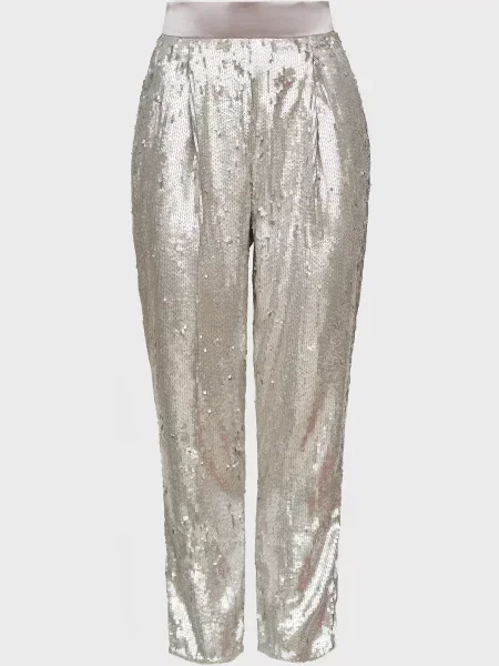 Брюки Elisabetta Franchi серебряные