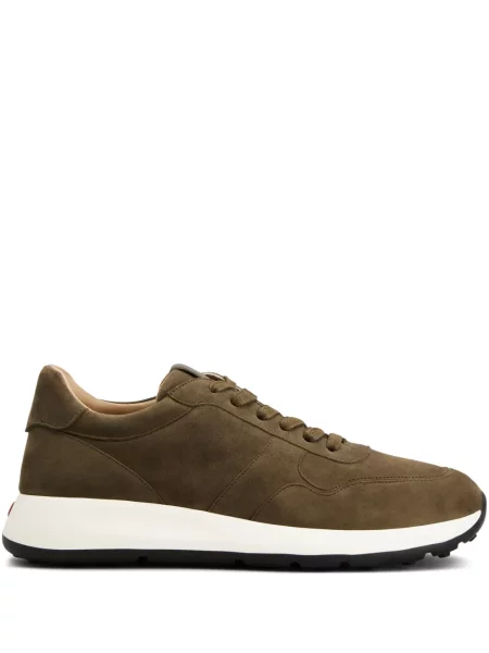 Sneakerși Tod's din piele de căprioară verde