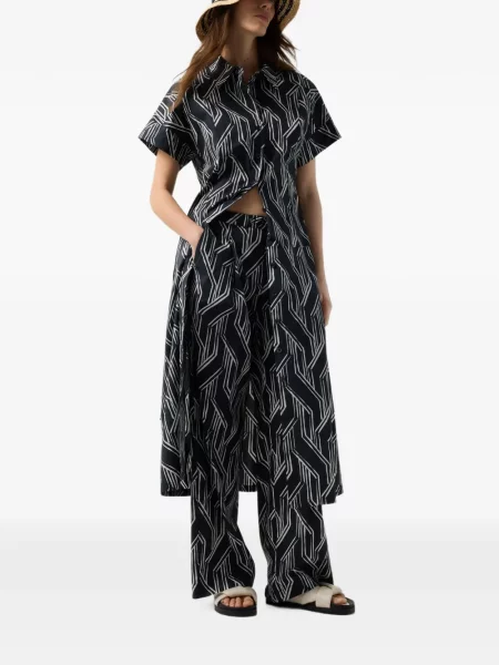 Rochie tip cămașă Bogner cu imagine negru