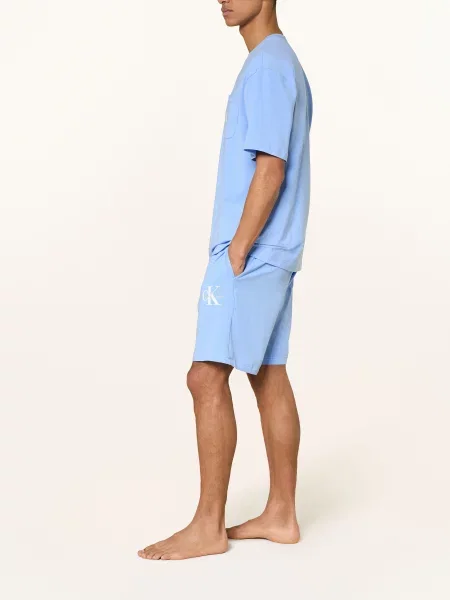 Calvin Klein Spací Šortky Monogram tmavě modrá