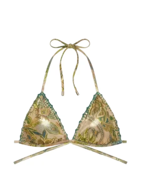 Top Del Maar cu imagine cu model paisley verde