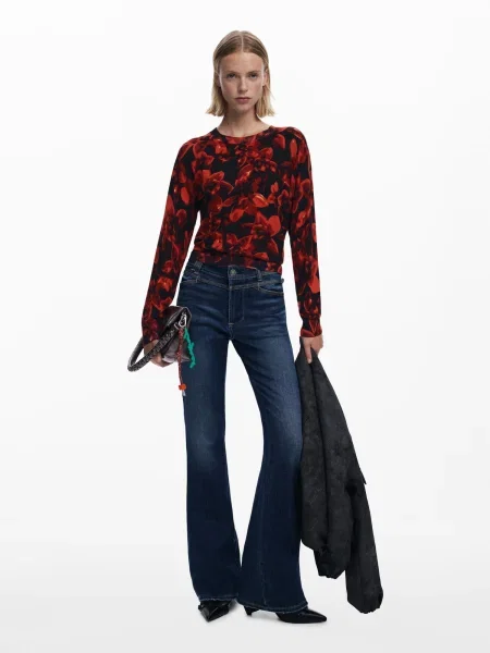 Desigual Pulover Lund roșu