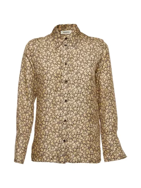Cămașă Sandro cu model floral cu imagine negru