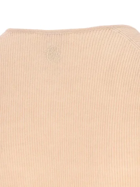 Tricou Chloé cu guler henley roz