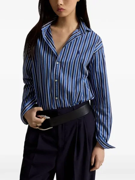 Ριγέ πουκάμισο Polo Ralph Lauren μπλε
