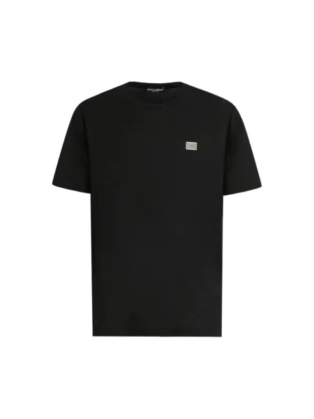 Dolce & Gabbana Koszulki Mężczyzna M Logo Plaque T-Shirt czarny