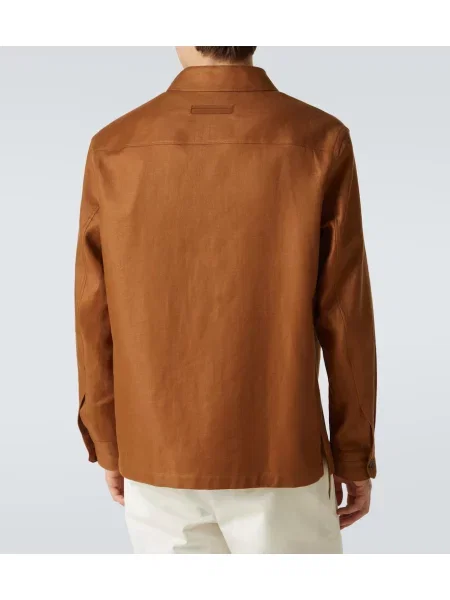 Cămașă Zegna de in maro