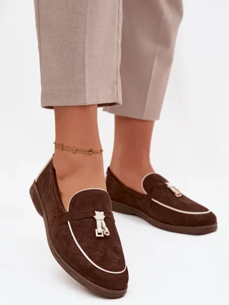 Mocasini Boto din piele alb
