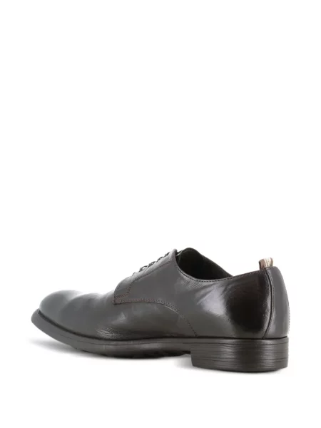 Pantofi derby Officine Creative cu șireturi din piele maro