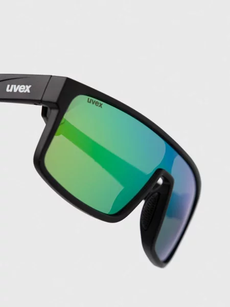Okulary przeciwsłoneczne UVEX Lgl 51 black mat/mirror green czarne