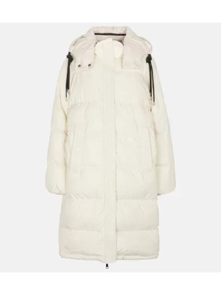 Palton Moncler cu glugă alb