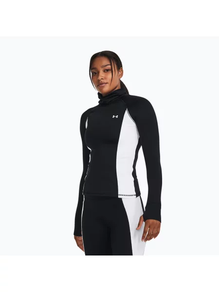 Mikina Under Armour Train CW Funnel Neck black/lime yellow/white bílá