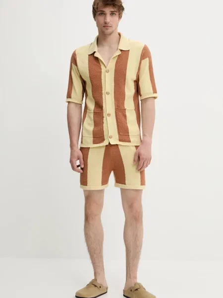 Nanushka koszula JEFF beżowy regular żółta
