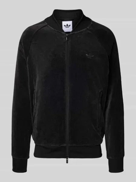 Bluza rozpinana z wyhaftowanym logo i zamkiem błyskawicznym dwustronnym Adidas Originals szara